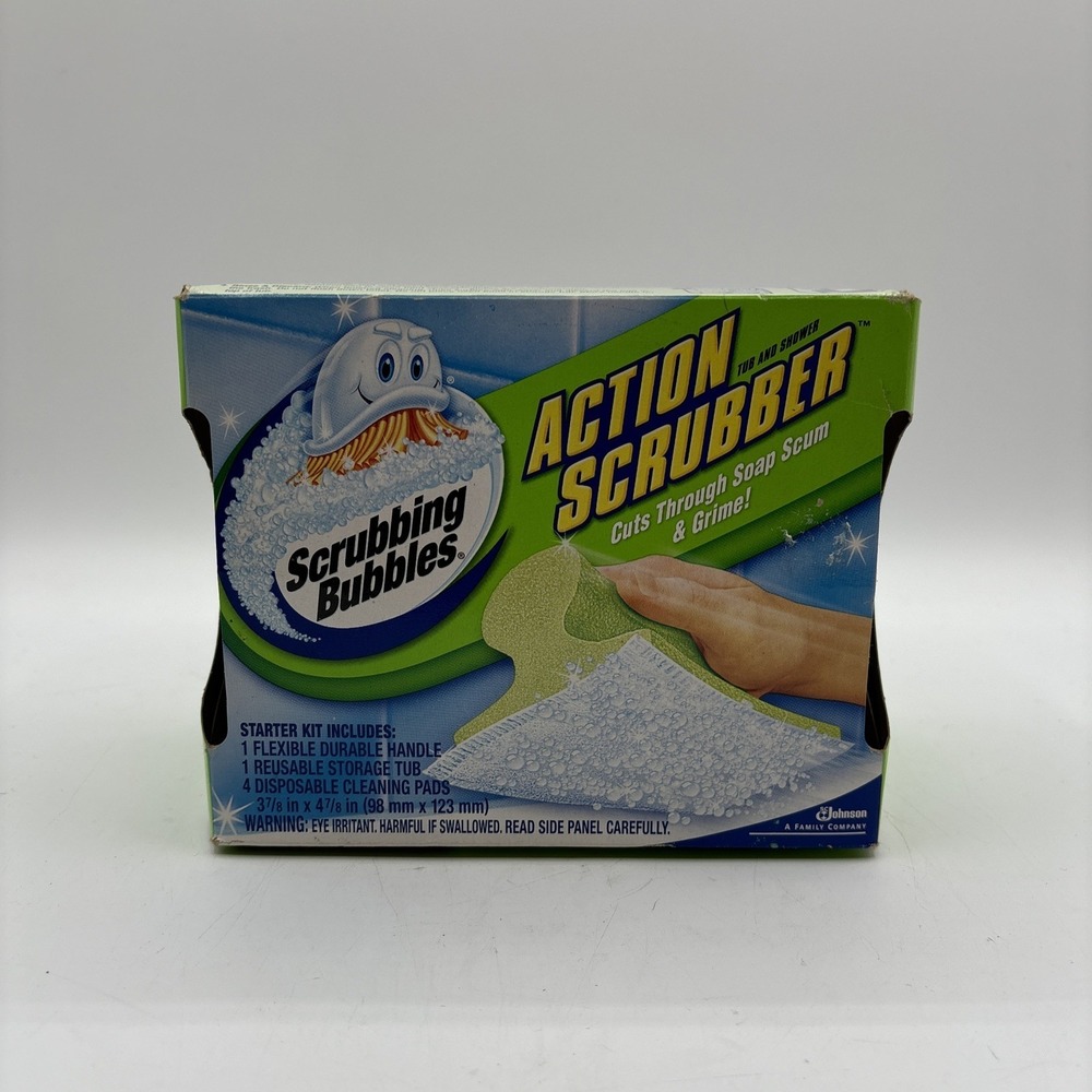 Scrubbing Bubbles Action Scrubber Tub and Shower Starter Kit 4 Pads NEW Unopened